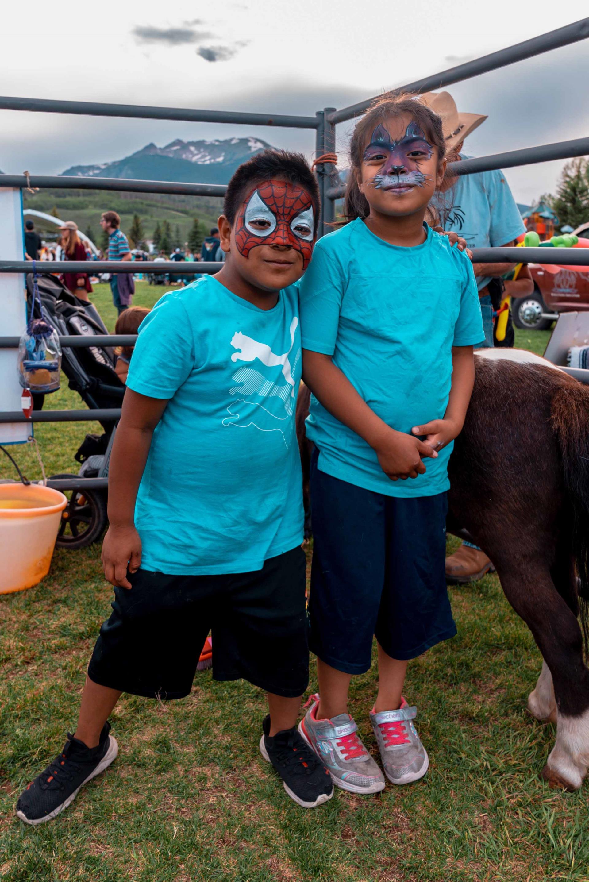 Kids with face paint