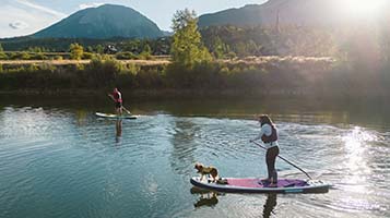 paddleboarding