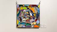 Stained Glass Patchwork Spiderweb by Colorado Glass Works news size