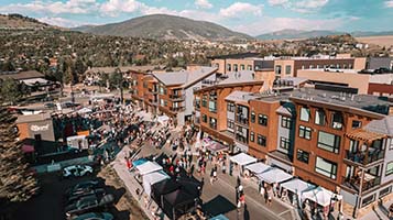 August First Friday Block Party Drone View