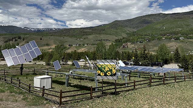 solar garden at North Pond Park