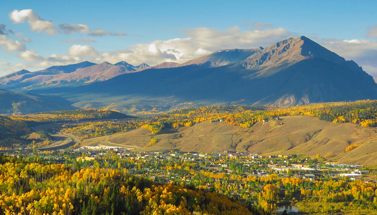 Fall Colors on Peak One from Silverthorne