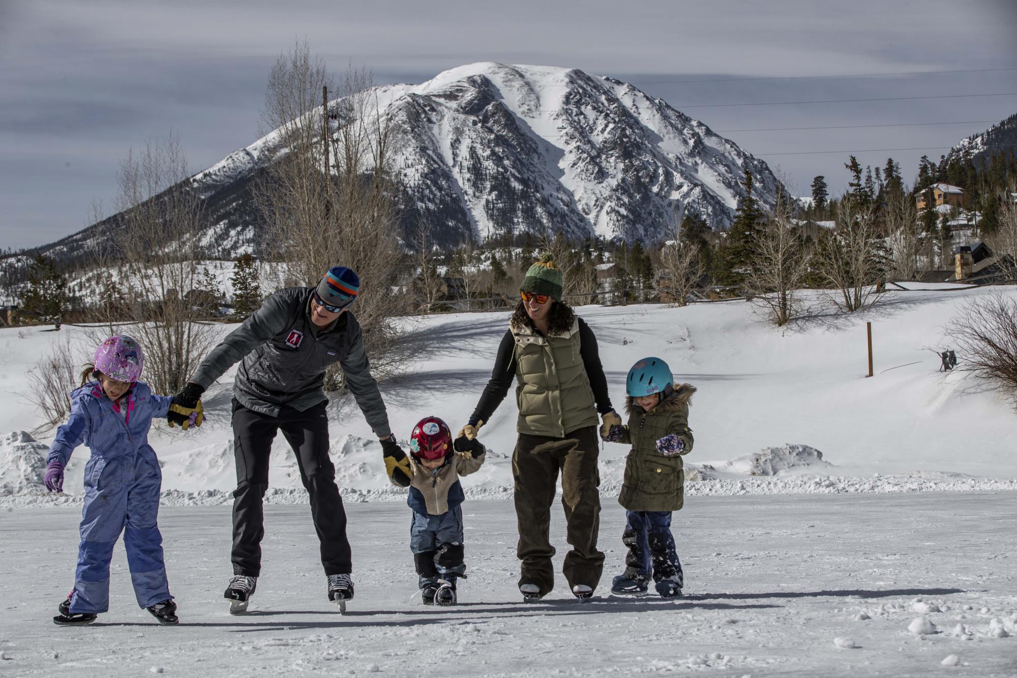 Family Ice Skating at North Pond Park