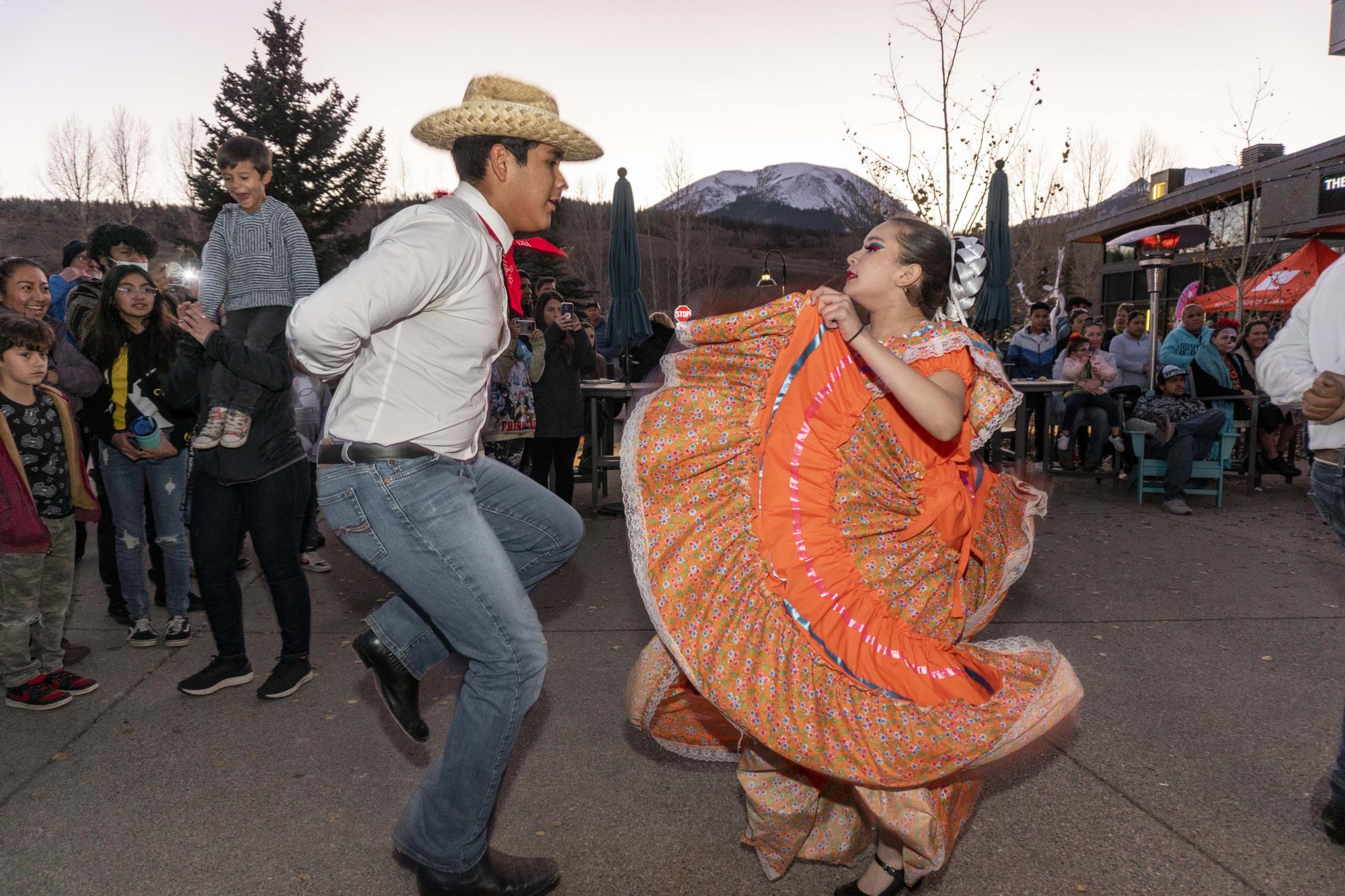 traditional Mexican dancers at First Friday