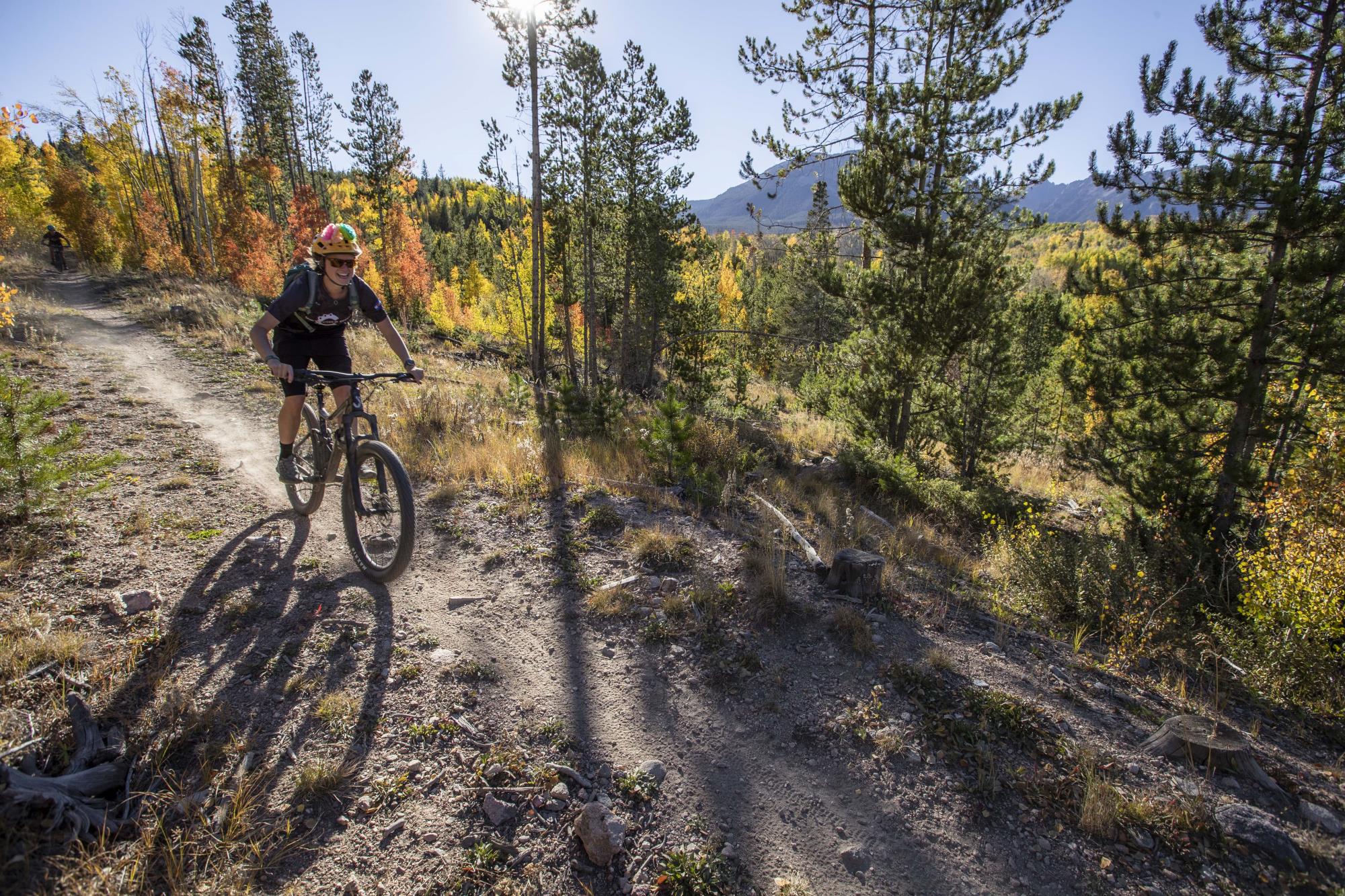 mountain biking on salt lick trail